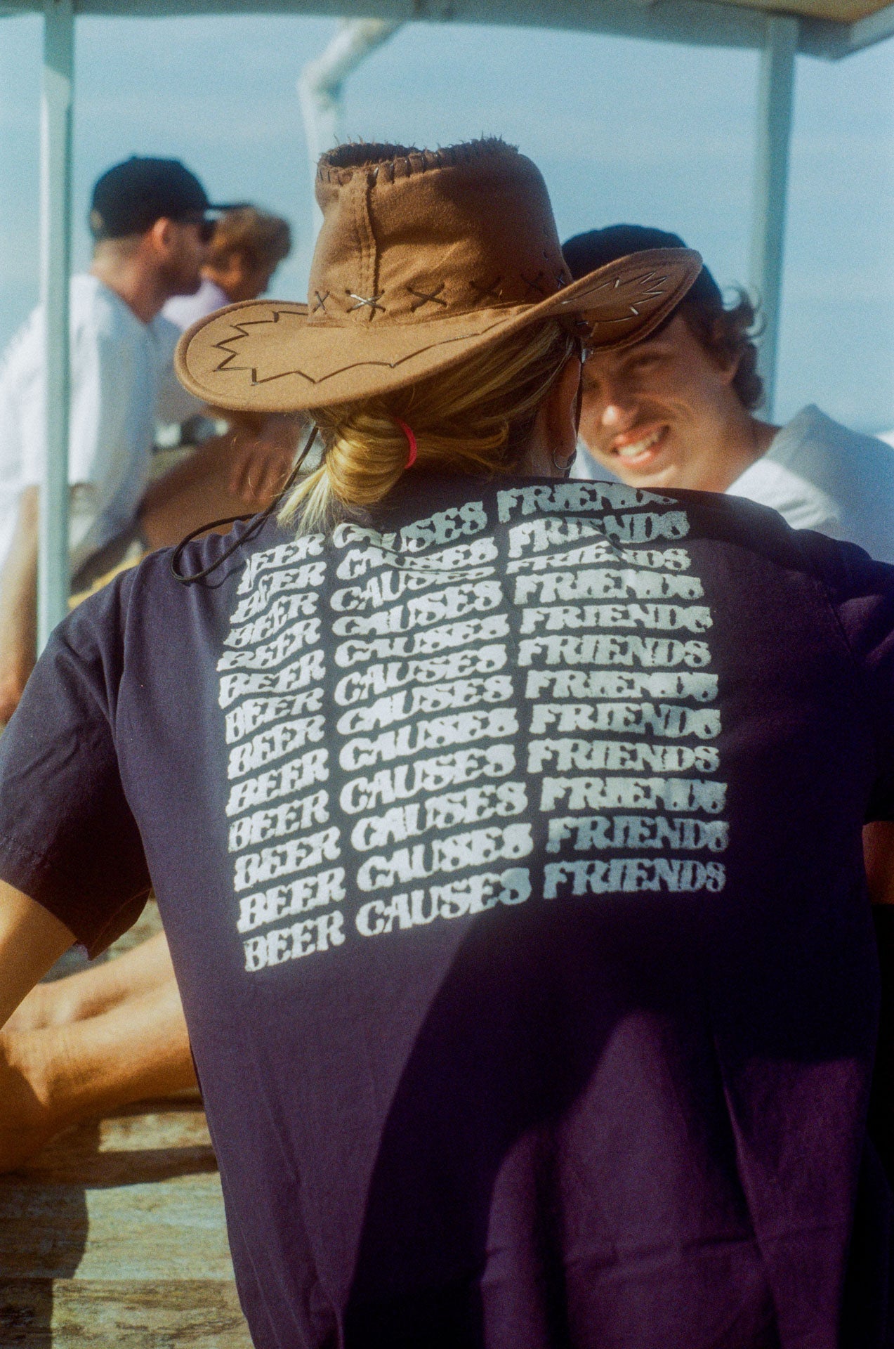 Beer Causes Friends T-Shirt - Navy